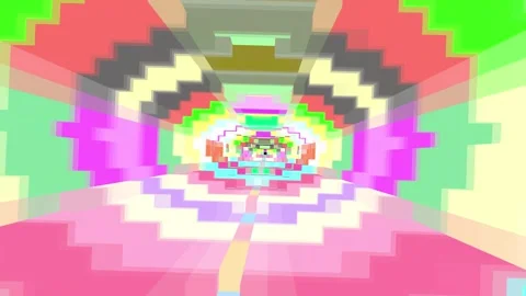 Futuristic Geometric Tunnel Abstract Background Video VJ Loop. Stock Footage 336718064