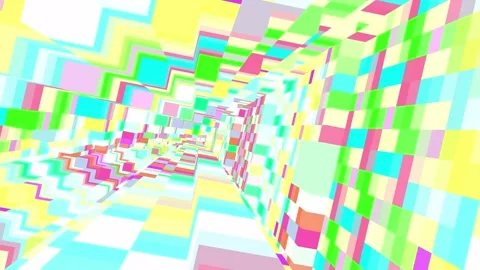 Futuristic Geometric Tunnel Abstract Background Video VJ Loop. Stock Footage 336718066
