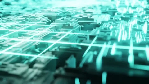 Futuristic Geometry Loop Stock Footage 161632492