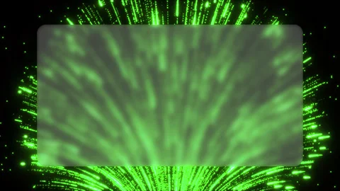 A futuristic glassmorphic animation captures cyber cyan particle lines sweep Stock Footage 336916553