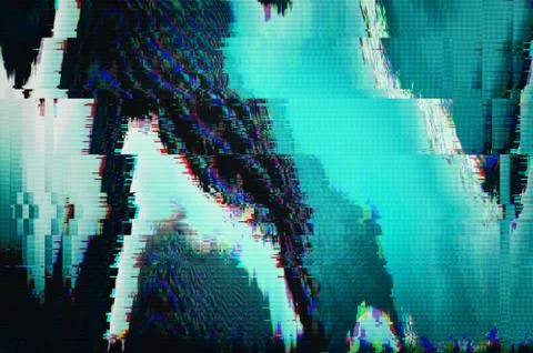 Futuristic Glitch background. Abstract pixel noise glitch error video damage Illustrazione stock