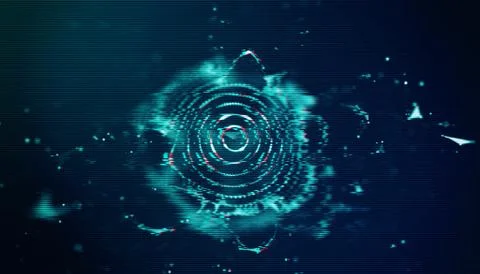 Futuristic Glitch background. Abstract pixel noise glitch error video damage Stock Illustration