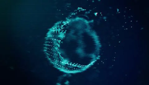 Futuristic Glitch background. Abstract pixel noise glitch error video damage Stock Illustration