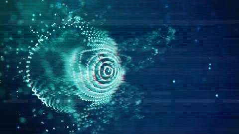 Futuristic Glitch background. Abstract pixel noise glitch error video damage Stock Illustration