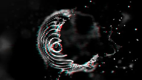 Futuristic Glitch background. Abstract pixel noise glitch error video damage Illustrazione stock