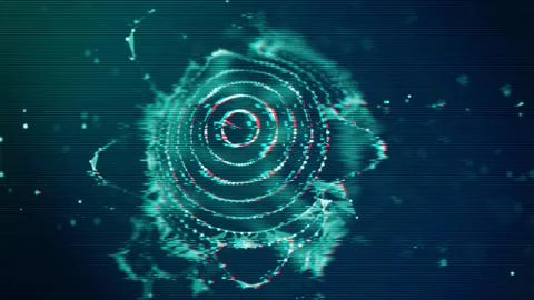 Futuristic Glitch background. Abstract pixel noise glitch error video damage Illustrazione stock