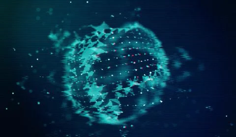 Futuristic Glitch background. Abstract pixel noise glitch error video damage Stock Illustration