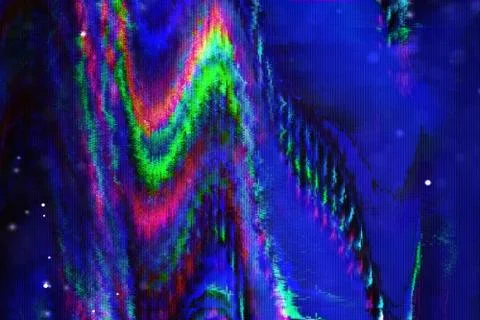 Futuristic Glitch background. Abstract pixel noise glitch error video damage Stock Illustration