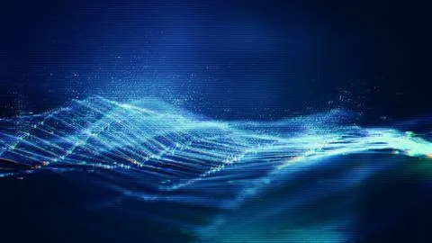 Futuristic Glitch background. Abstract pixel noise glitch error video damage Stock Illustration