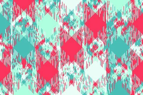 Futuristic glitch background with jagged lines, broken squares, and neon ov.. Stock Illustration