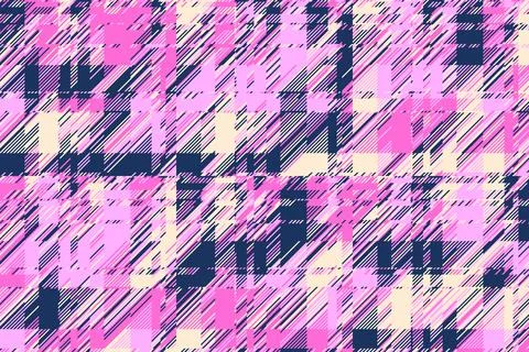 Futuristic glitch background with shifting grids and fragmented shapes. The.. Stock Illustration