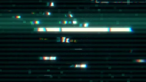 Futuristic Glitch Matrix Screen with Quantum Scan Digital Distortion Stock Footage 342509353