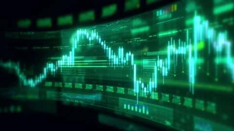 Futuristic global financial data visualization Stock-Footage 333236335