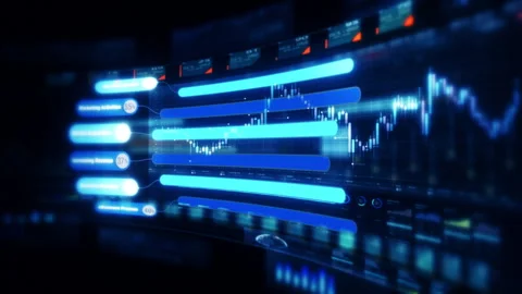 Futuristic global financial data visualization Stock-Footage 333238536