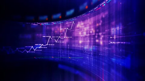 Futuristic global financial data visualization Stock-Footage 333240127