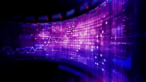 Futuristic global financial data visualization Stock-Footage 333240184