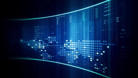 Futuristic global financial data visualization Vídeos de archivo 336847371