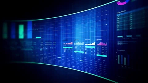 Futuristic global financial data visualization 動画素材 336847372