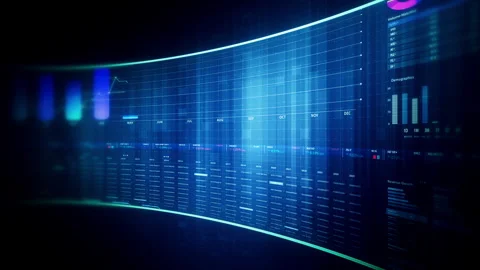 Futuristic global financial data visualization 動画素材 336847413