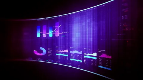 Futuristic global financial data visualization 動画素材 336847455