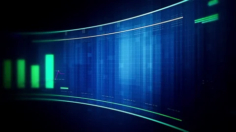 Futuristic global financial data visualization 動画素材 336848696