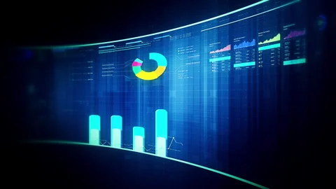 Futuristic global financial data visualization 動画素材 336848927