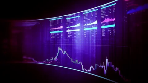 Futuristic global financial data visualization 動画素材 336848961