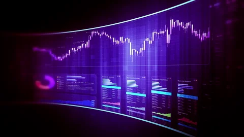 Futuristic global financial data visualization 動画素材 336849756