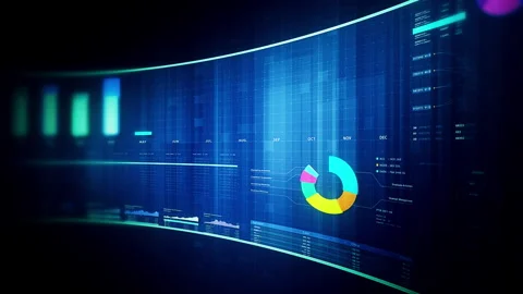 Futuristic global financial data visualization 動画素材 336851316