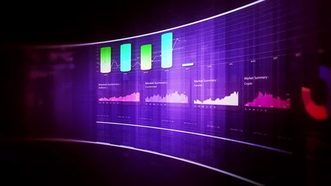 Futuristic global financial data visualization 動画素材 336851635