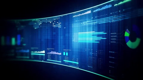 Futuristic global financial data visualization 動画素材 336852064