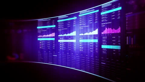 Futuristic global financial data visualization 動画素材 336852512