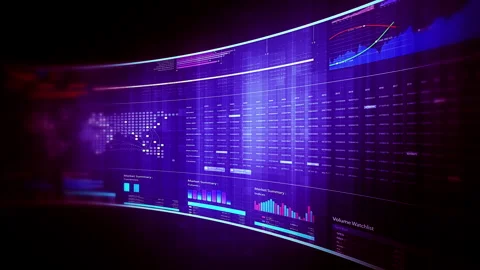 Futuristic global financial data visualization 動画素材 336852847