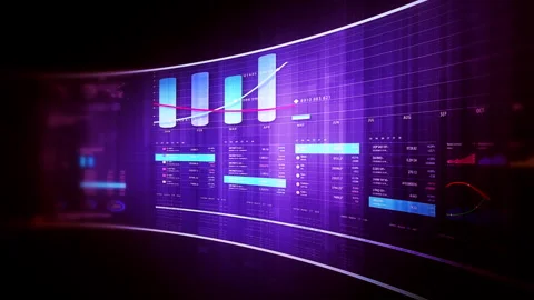 Futuristic global financial data visualization 動画素材 336852901