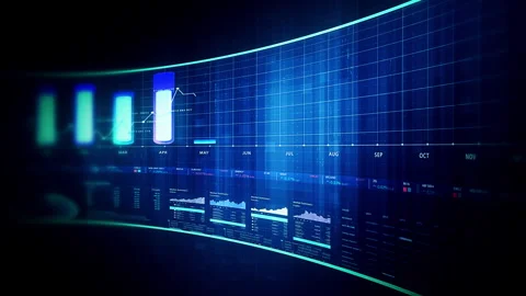 Futuristic global financial data visualization 動画素材 336853024