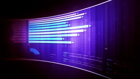Futuristic global financial data visualization 動画素材 336853080