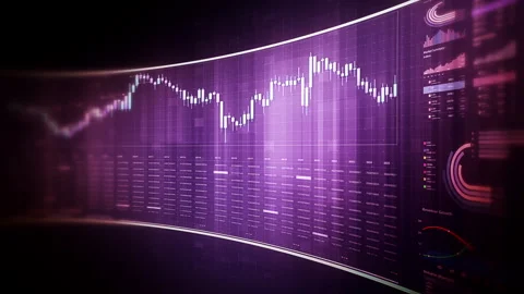 Futuristic global financial data visualization, world map and digital globe Stock Footage 338167160