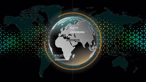 Futuristic global interface technology science Stock Illustration