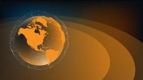 Futuristic global interface technology science Illustrazione stock