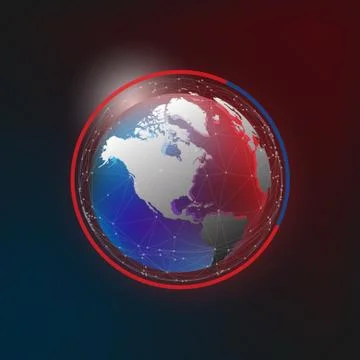 Futuristic global interface technology science Stock Illustration