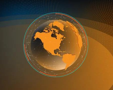 Futuristic global interface technology science Stock Illustration