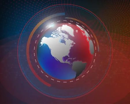 Futuristic global interface technology science Illustrazione stock