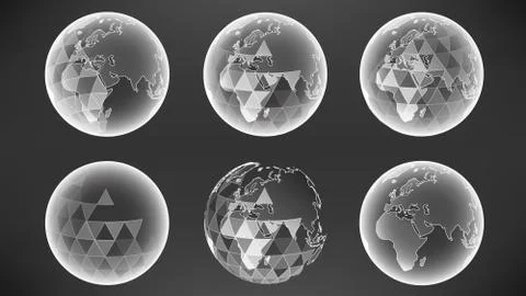 Futuristic global interface technology science Illustrazione stock