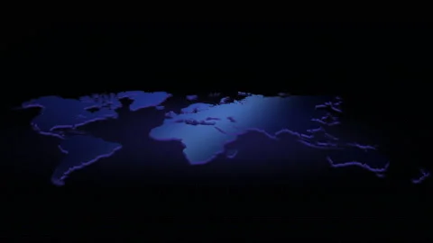 Futuristic Global Map Continents 01 Stock Footage 169790504