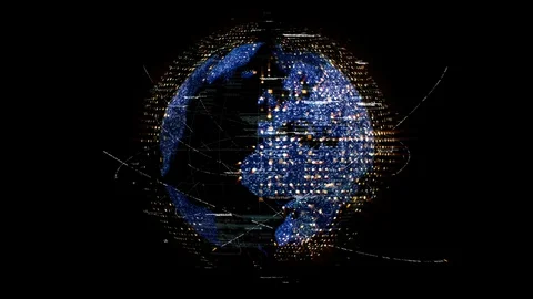 Futuristic Global Mobile and Broadband High Speed Internet Communication Stock-Footage 115697666