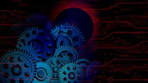 Futuristic global Molecules technology with linear and polygonal pattern shapes Stock Illustration