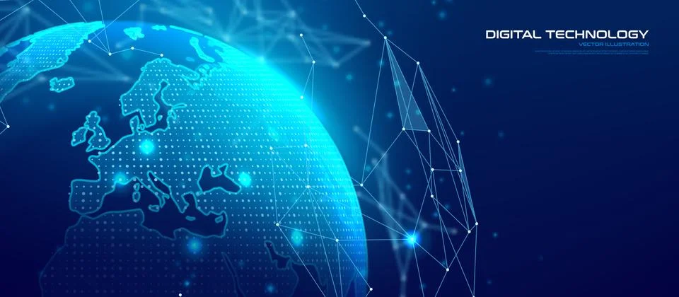 Futuristic global network concept Stock Illustration