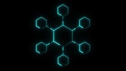 Futuristic global network Hexagon sign icon animation Stock Footage 320948190