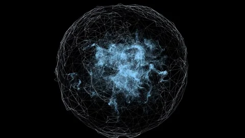 Futuristic Global world social network connection, dotted glowing low poly Stock Footage 277869361