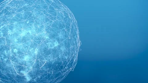 Futuristic Global world social network connection, dotted glowing low poly Stock Footage 277869419